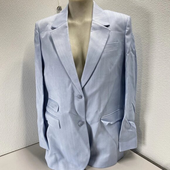 NEW THE KOOPLES Women’s Two-Button Tend Blazer Light Spring Blue Size 42 - Picture 1 of 12